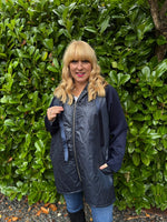 Navy Quilted Jacket Eden